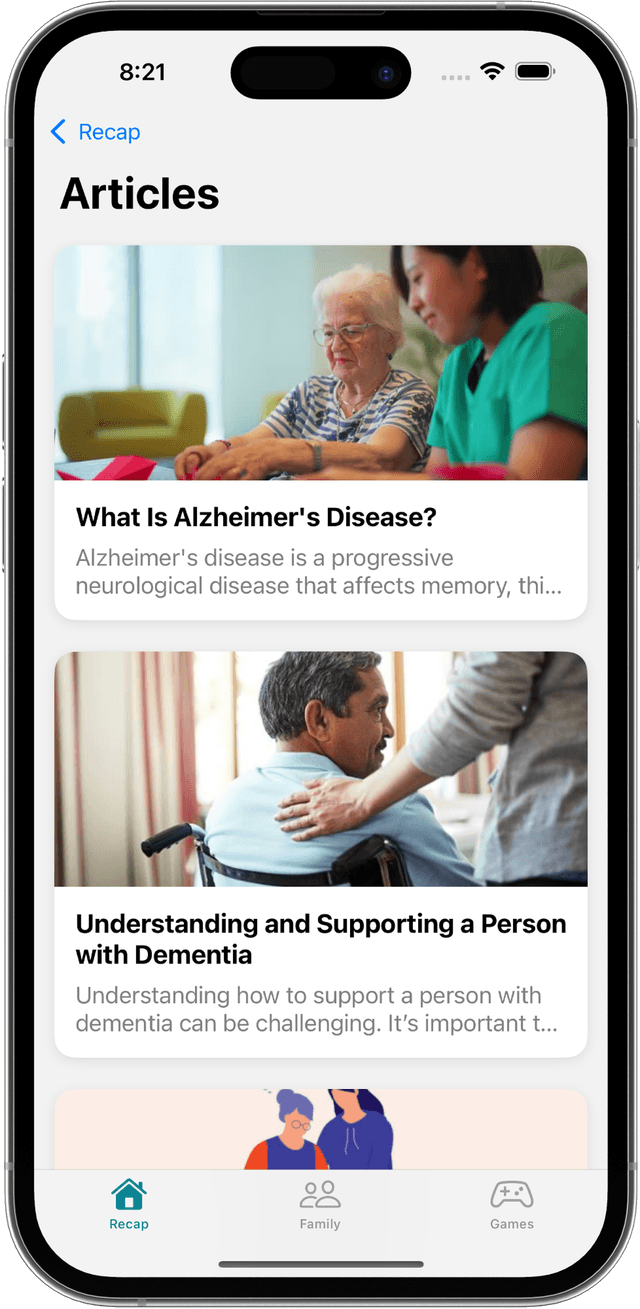 Educational resources library showing articles and community forums